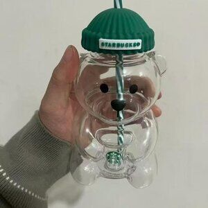 Starbucks Bearista Limited Edition Bear Glass Cold Cup-Rare